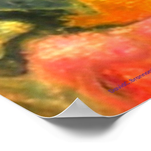 "Wash #3", abstract, psychedelic ポスター (角)