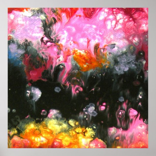 "Wash #3", abstract, psychedelic ポスター (正面)