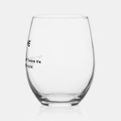 WASH ME Funny Custom Text Dirty ステムなしワイングラス (左)