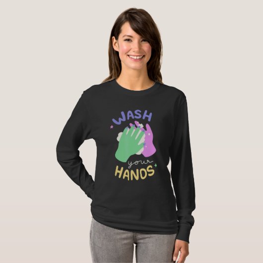 Wash Your Hands Meme Hand Hygiene Reminder for Kid Tシャツ (正面フル)