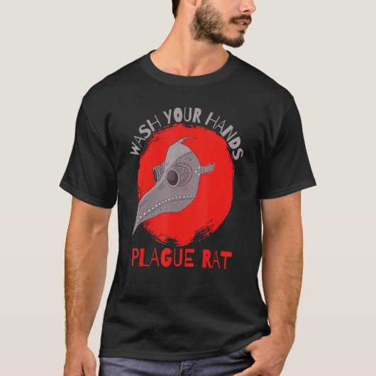 Wash Your Hands Plague Rat Medieval Plague Doctor Tシャツ (正面)