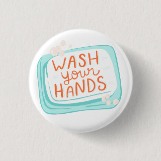 Wash your hands stay safe activist pin / button 缶バッジ