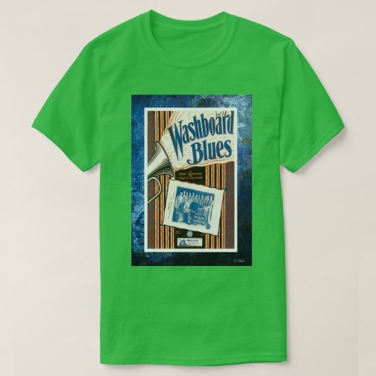 Washboard Bluesヴィンテージピアノシート音楽(2) Tシャツ (デザイン正面)