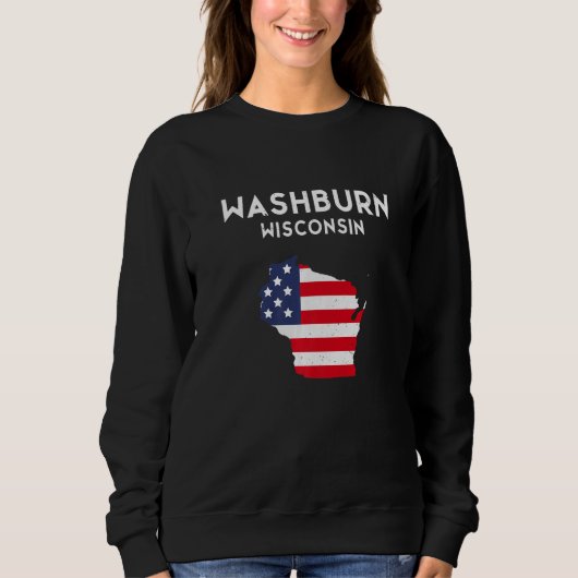 Washburn Wisconsin USA State America Travel Wiscon スウェットシャツ (正面)