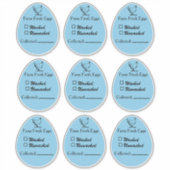 Washed or Unwashed Egg Sticker Collected Date シール (正面)