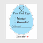 Washed or Unwashed Egg Sticker Collected Date シール (シート)