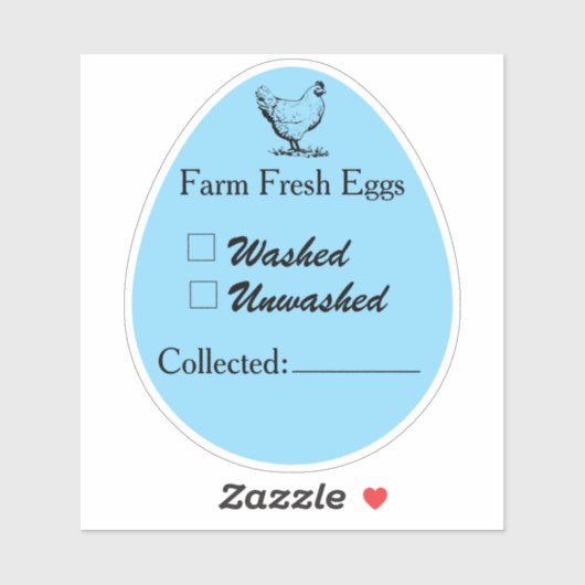 Washed or Unwashed Egg Sticker Collected Date シール (シート)