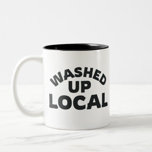Washed Up Local | Bold Typography Classic Mug ツートーンマグカップ (左)