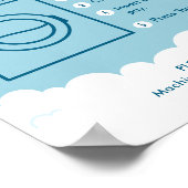 Washer Instructions Modern Laundromat Sign Poster ポスター (角)