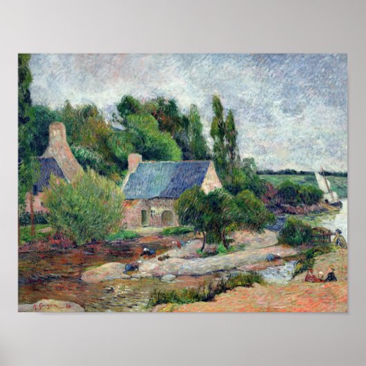 Washerwomen at Pont-Aven, 1886 ポスター (正面)