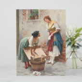 Washerwomen Sharing the News カード (スタンド正面)