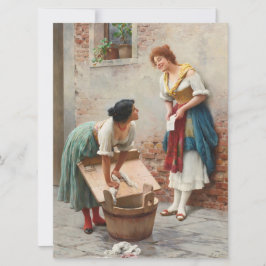 Washerwomen Sharing the News カード