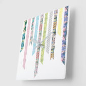 Washiテープパステル| DIY及び技術|のリボンのストリップ スクエア壁時計 (傾斜)