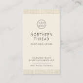 Washing Care Instructions Logo Clothing 名刺 (正面)