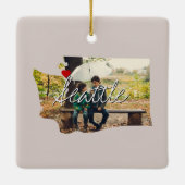 Washington州写真の挿入と町名 セラミックオーナメント (裏面)