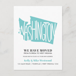WASHINGTON新しいアドレスNew Homeを移動 ポストカード