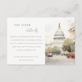 Washington ミニマル DC水の色の結婚詳細 エンクロージャーカード (正面)