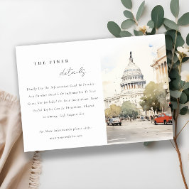 Washington ミニマル DC水の色の結婚詳細 エンクロージャーカード