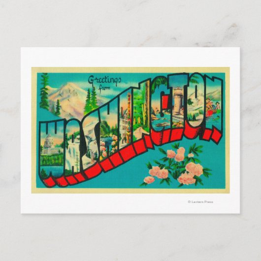 Washington – ラージ・レター・シーン ポストカード (正面)