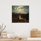 Washington Allston / Moonlit Landscape, 1809 ポスター (キッチン)