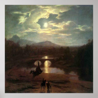 Washington Allston / Moonlit Landscape, 1809 ポスター