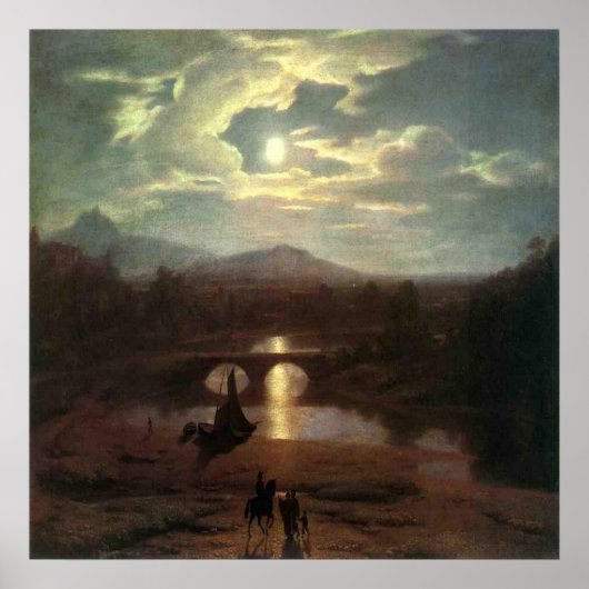 Washington Allston / Moonlit Landscape, 1809 ポスター (正面)