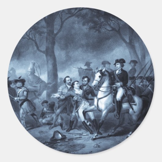 「Washington as a Soldier」スタンプ(selenium) ラウンドシール (正面)