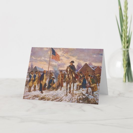 Washington at Valley Forge by Edward P. Moran カード (正面)