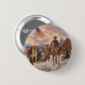 Washington at Valley Forge by Edward P. Moran 缶バッジ (正面&裏面)