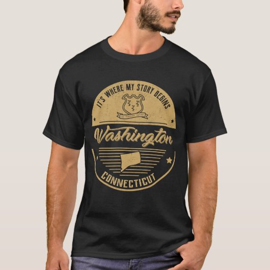 Washington Connecticut私の話が始まる場所 Tシャツ (正面)