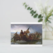 Washington Crossing the Delaware -ヴィンテージUS Art ポストカード (スタンド正面)