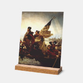 Washington Crossing the Delaware by Emanuel Leutze アクリルサイン (傾斜)
