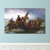 Washington Crossing The Delaware by Emanuel Leutze キャンバスプリント (インサイチュ (ウッドフロア))