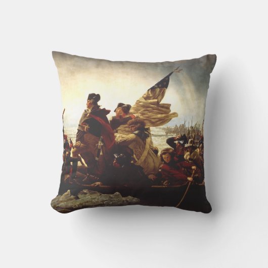 Washington Crossing the Delaware by Emanuel Leutze クッション (正面)