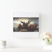 Washington Crossing the Delaware by Emanuel Leutze スクエア壁時計 (ホーム)