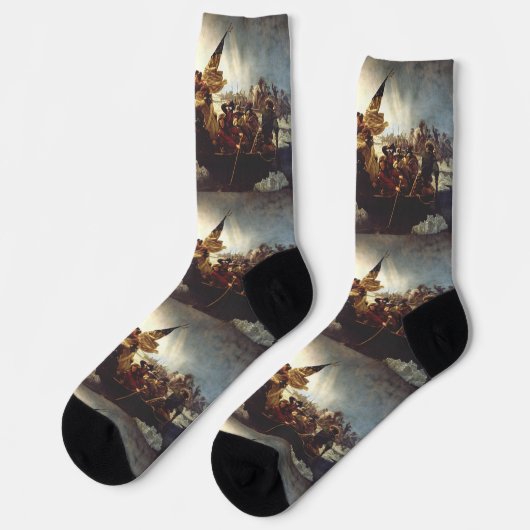 Washington Crossing the Delaware by Emanuel Leutze ソックス (左)