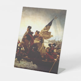 Washington Crossing the Delaware by Emanuel Leutze 台座サイン