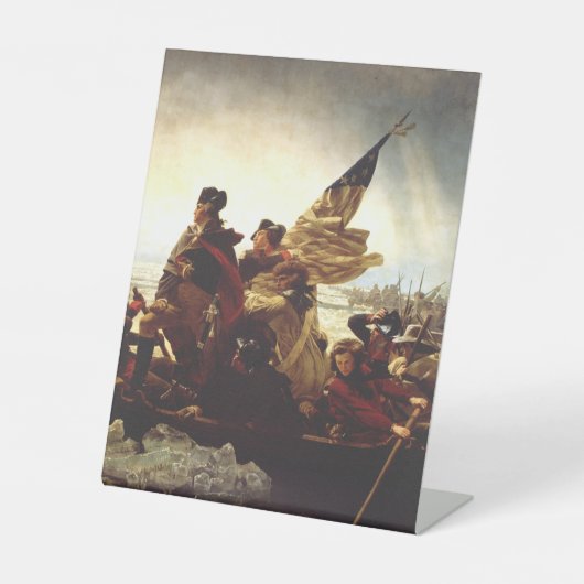 Washington Crossing the Delaware by Emanuel Leutze 台座サイン (正面)