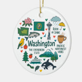 Washington Custom Family Trip Christmas セラミックオーナメント (左)