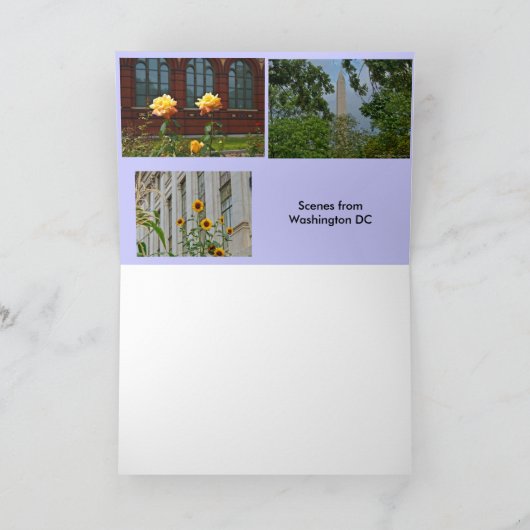 Washington D.C.からの場面 カード (内部)