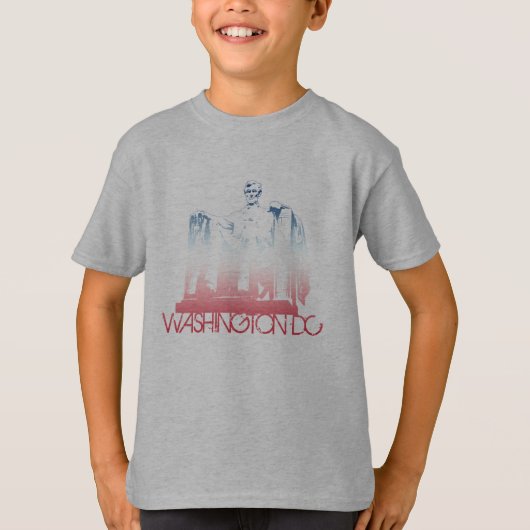 Washington D.C.のスカイラインのデザイン Tシャツ (正面)