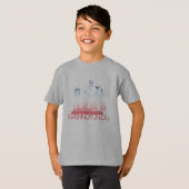 Washington D.C.のスカイラインのデザイン Tシャツ (正面フル)