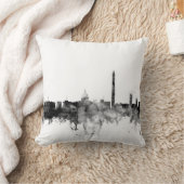 Washington D.C.のスカイライン クッション (ブランケット)