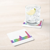 Washington D.C.のスカイライン スクエアペーパーコースター (インサイチュ)