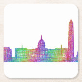 Washington D.C.のスカイライン スクエアペーパーコースター (正面)