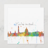 WASHINGTON D.C.のスカイライン 招待状 (正面/裏面)