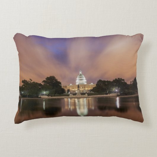 Washington D.C.の国会議事堂の建物 アクセントクッション (正面)