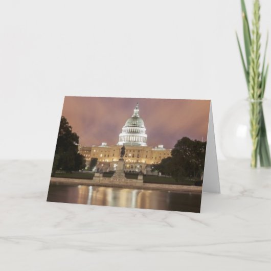 Washington D.C.の国会議事堂の建物 カード (正面)