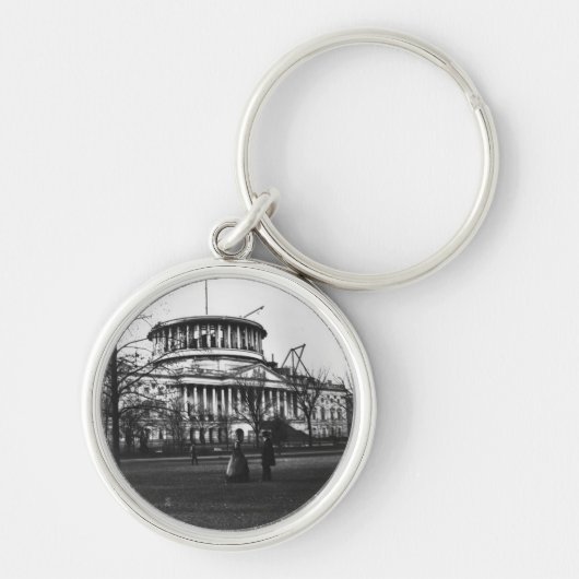 Washington D.C.の国会議事堂の建物 キーホルダー (正面)