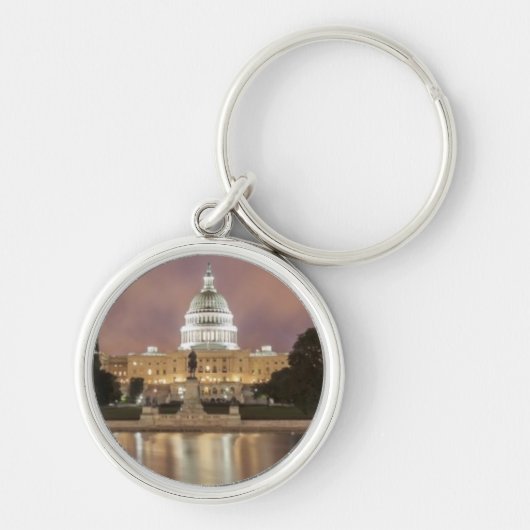 Washington D.C.の国会議事堂の建物 キーホルダー (正面)